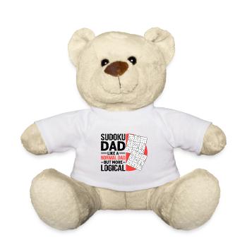 Funny Sudoku Saying - Teddy Bear - white - Front