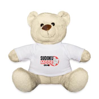 Funny Sudoku Saying - Teddy Bear - white - Front