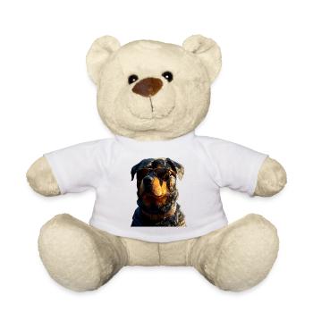 Les chiens Rottweiler aiment les fiers amateurs de rottweiler - Nounours - blanc - Devant