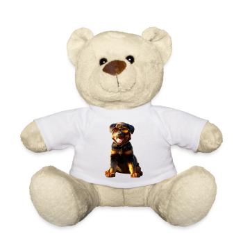 Les chiens Rottweiler aiment les fiers amateurs de rottweiler - Nounours - blanc - Devant