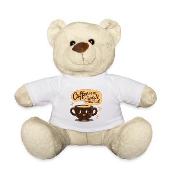 COFFEE IS MY SPIRIT ANIMAL - Teddy Bear - white - Front