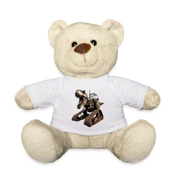 Dino Tractor Hybrid T- Rex - Teddy Bear - white - Front