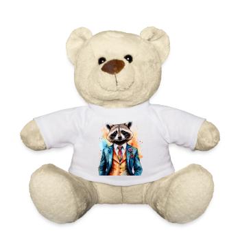 Costume de raton laveur Imprimé de conception d’animaux colorés - Nounours - blanc - Devant