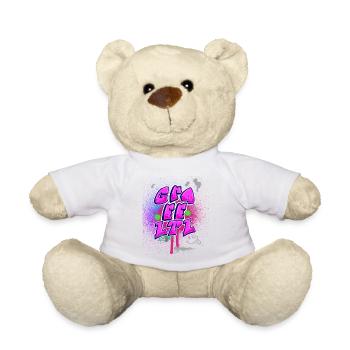 Graffiti Art - Vêtements d’art Grafitti à la mode - Nounours - blanc - Devant