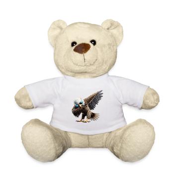 Dabbing Adler Tier Tierliebhaber Cool Motiv Dab - Teddy - Weiß - Vorne