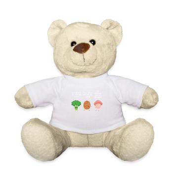 Champignon sauvage et lune Pas de temps, je cherche - Nounours - blanc - Devant