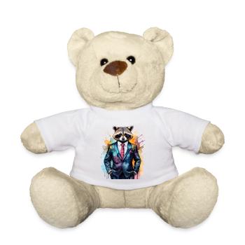 Costume de raton laveur Imprimé de conception d’animaux colorés - Nounours - blanc - Devant