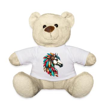 American Indian horse American redskin - Teddy Bear - white - Front
