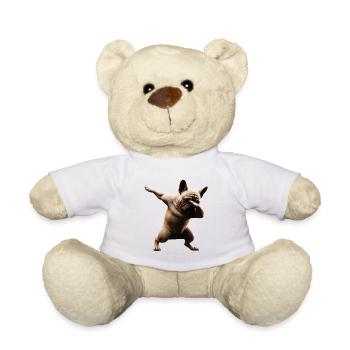 Funny Dabbing Dogs Animal Lover Dab Bulldog - Teddy Bear - white - Front