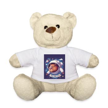 "I NEED SOME SPACE" Capybara - Teddy - Weiß - Vorne