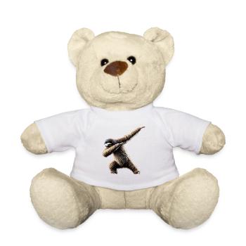 Drôle Dabbing paresseux Danse Amoureux des animaux Dab - Nounours - blanc - Devant