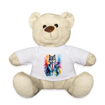 Costume de loup Imprimé coloré de conception d’animaux - Nounours - blanc - Devant