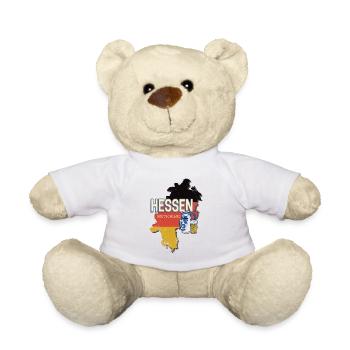 Hesse Allemagne Carte de l’État Souvenir - Nounours - blanc - Devant