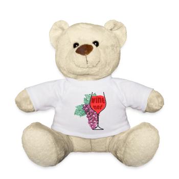 Wine & Grape - Teddy Bear - white - Front