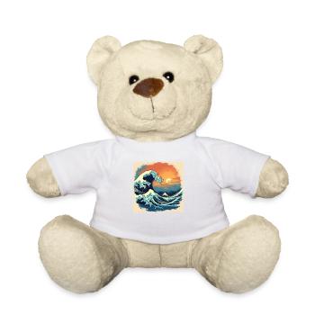 70er 80er Hawaiian Island Palm Beach - Great - Teddy - Weiß - Vorne