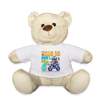 8e anniversaire de motocross - Nounours - blanc - Devant