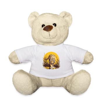 Bengal Tiger King Tiger - Teddy Bear - white - Front
