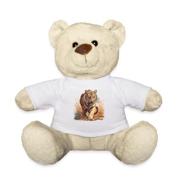 Bengal Tiger King Tiger - Teddy Bear - white - Front