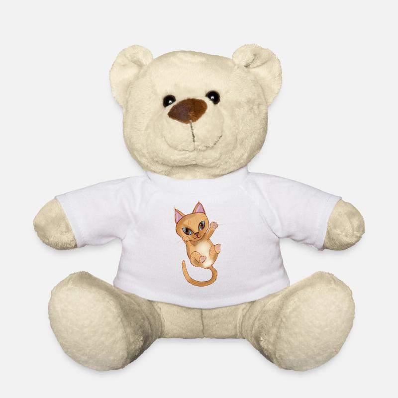 Süßes orangefarbenes Kätzchen - Teddy - Weiß