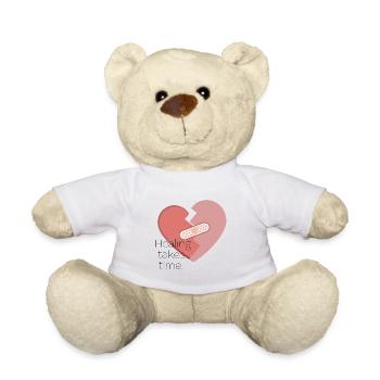 CŒUR BRISÉ - Nounours - blanc - Devant