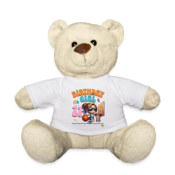 Basketball 11th Birthday Girl Basketballer - Teddy Bear - white - Front