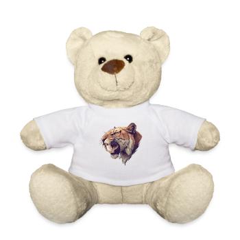 Saber-Toothed Tiger Sabertooth Tiger - Teddy Bear - white - Front