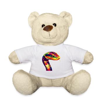 Schlange Python Kobra Mamba Klapperschlange Snake - Teddy - Weiß - Vorne