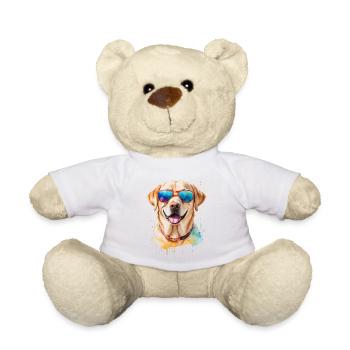 Labrador Retriever Sunglasses Dog Design Print - Teddy Bear - white - Front