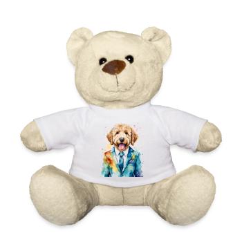 Goldendoodle Suit Dog Animal Design Print - Teddy Bear - white - Front