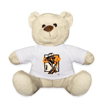 Jazz-Guru: Meister des Saxophon - Teddy - Weiß - Vorne