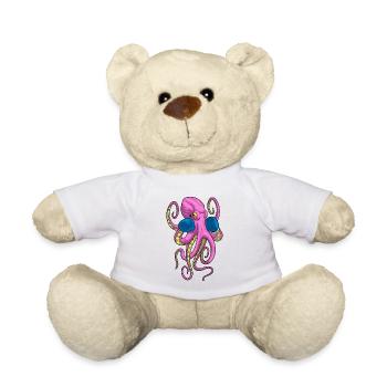Krake Boxer Boxhandschuhe Boxen - Teddy - Weiß - Vorne
