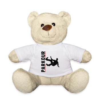 Parkour Free Runner Free Running - Teddy Bear - white - Front