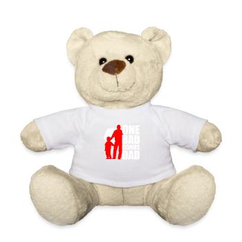 One Bad Bonus Dad - Teddy Bear - white - Front