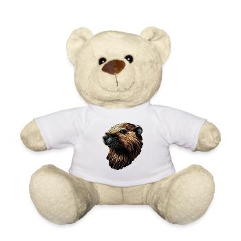 Beaver Motif Beaver Whisperer Rodents Cute Beaver - Teddy Bear - white - Front