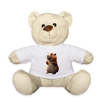 Beaver Motif Beaver Whisperer Rodents Cute Beaver - Teddy Bear - white - Front