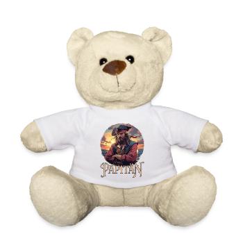 Drôle de pirate avec le dicton Papitän - Nounours - blanc - Devant