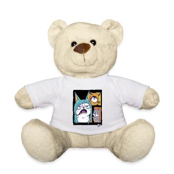 Une bande d’amis chats drôles et laids - Nounours - blanc - Devant