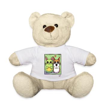 Des amis chats drôles et adorables - Nounours - blanc - Devant