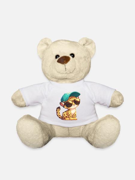 Leoparden Leopard - Teddy - Weiß
