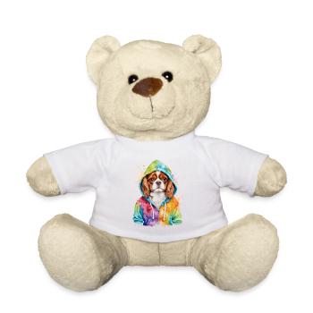 Cavalier King Charles Spaniel Sweat à capuche imprimé chien - Nounours - blanc - Devant