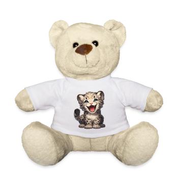 Clouded Leopard Nebelparder - Teddy Bear - white - Front