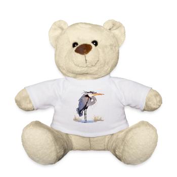 Heron Reiher - Teddy Bear - white - Front