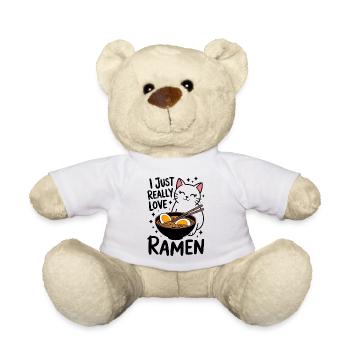 Ramen Cat Anime Drôle Kawaii Ramen Cadeau - Nounours - blanc - Devant