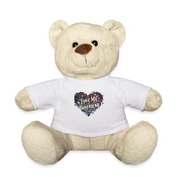 J’aime mon copain Bonne fête du Nouvel An - Nounours - blanc - Devant
