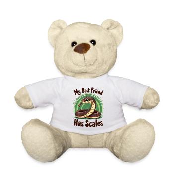 My best friend has scales Snake Lover - Teddy Bear - white - Front
