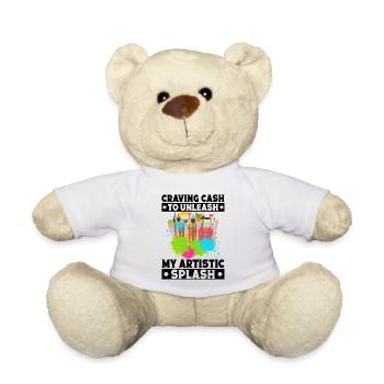 Cool Artist Unleash Artistic Splash Gift Idea - Teddy - Weiß - Vorne