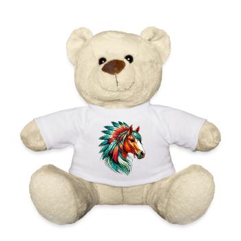 American Indian horse American redskin - Teddy Bear - white - Front