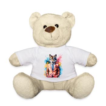 Costume de loup Imprimé coloré de design d’animaux - Nounours - blanc - Devant