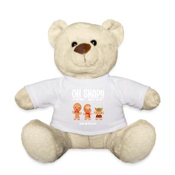 Ich Bin Nur Wegen Der Weihnachtsplätzchen Hier - Teddy - Weiß - Vorne