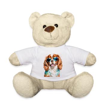 Cavalier King Charles Spaniel Lunettes de soleil Chien - Nounours - blanc - Devant